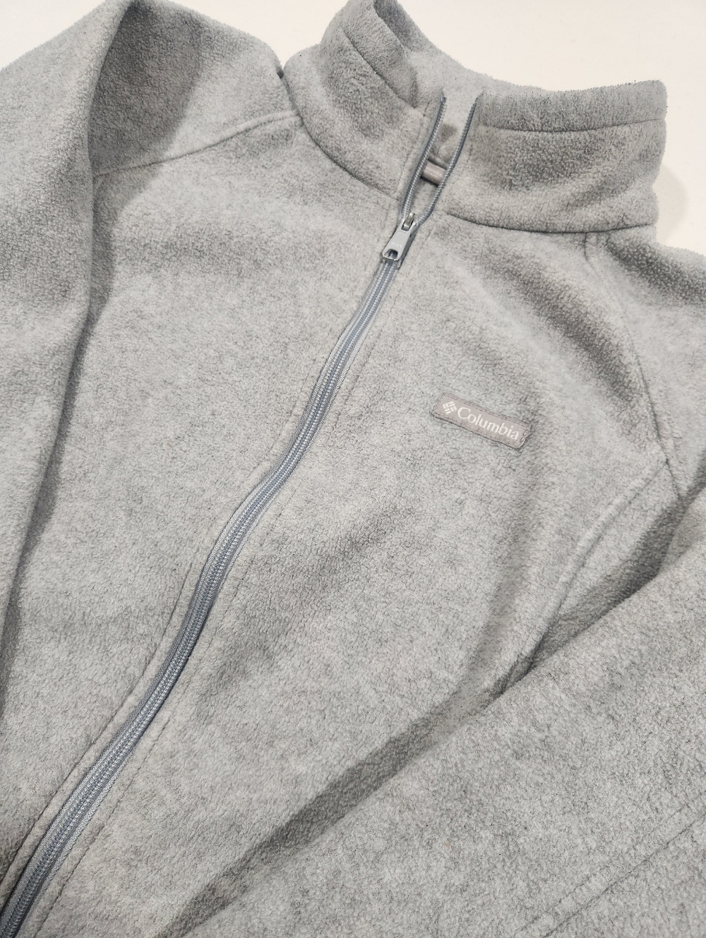 Columbia Women's Gray Full Zip Fleece Jacket XL Long Sleeve Pockets